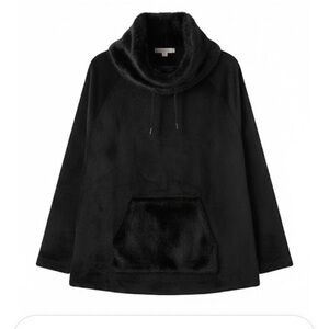 La Vie En Rose Black Cowl Neck Sweater Size Large / XLarge Cozy Soft